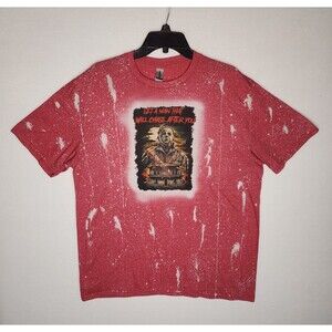 Halloween Michael Meyers T-shirt Get A Man That Will Chase After You Red Mens XL